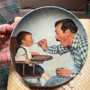 Edwin M. Knowles limited Ed. collector’s plate A Father’s Love Open Wide 1984